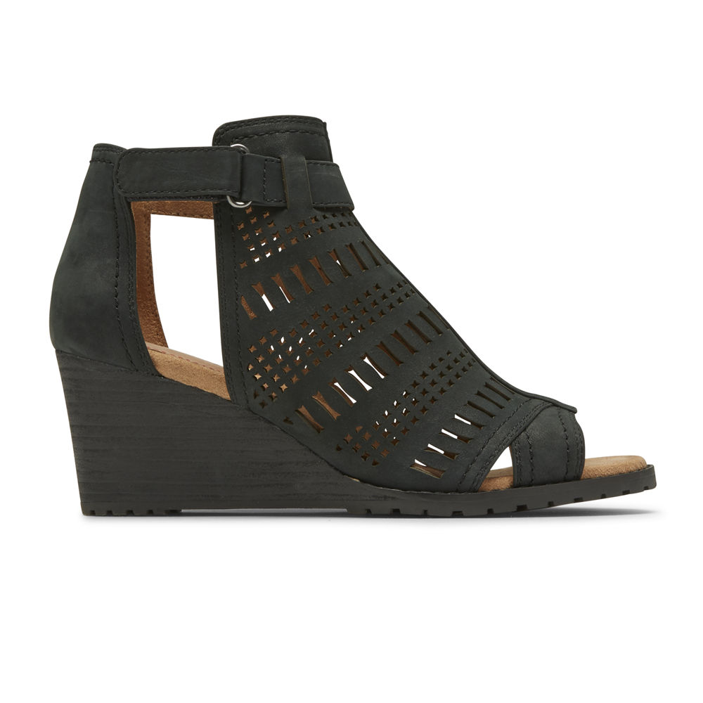 Rockport Stövlar Dam Svarta - Cobb Hill Lucinda Perforated - SQJNL2513